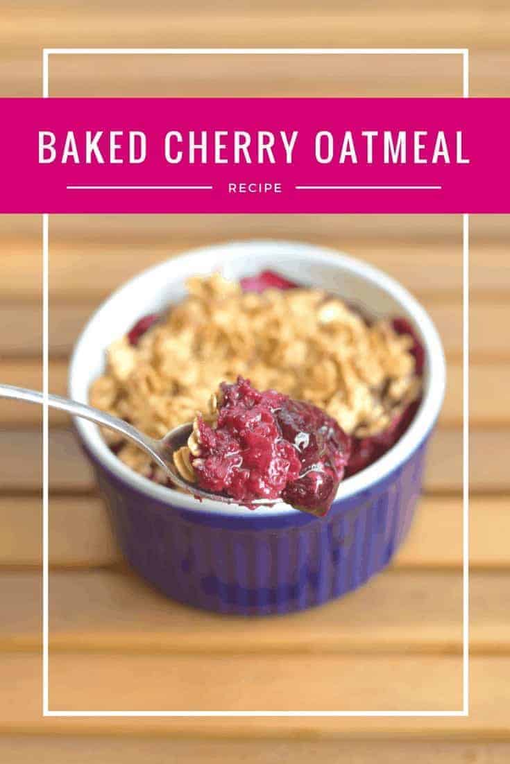 Delicious and simple gluten free individual baked cherry oatmeal recipe