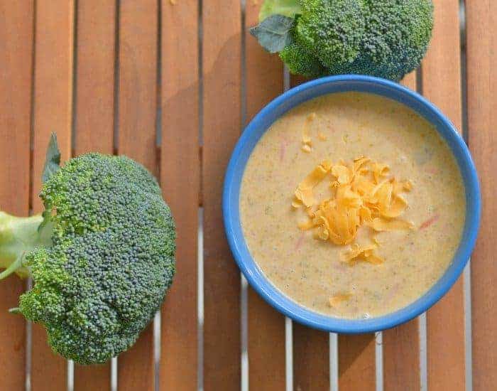 Bowl in Instant Pot broccoli cheddar soup