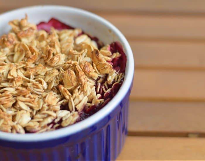 Simple and fun healthy individual baked cherry oatmeal