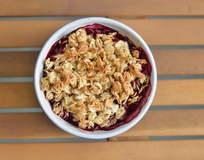 Simple and gluten free baked cherry oatmeal