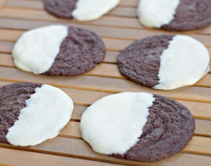 Delicious triple chocolate dipped cookies