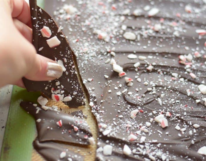 Break up peppermint bark