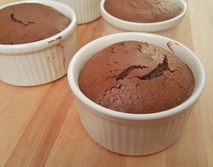 Freshly baked lava cakes