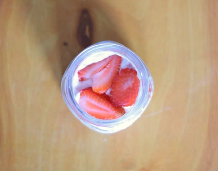 Add strawberries to icebox cake