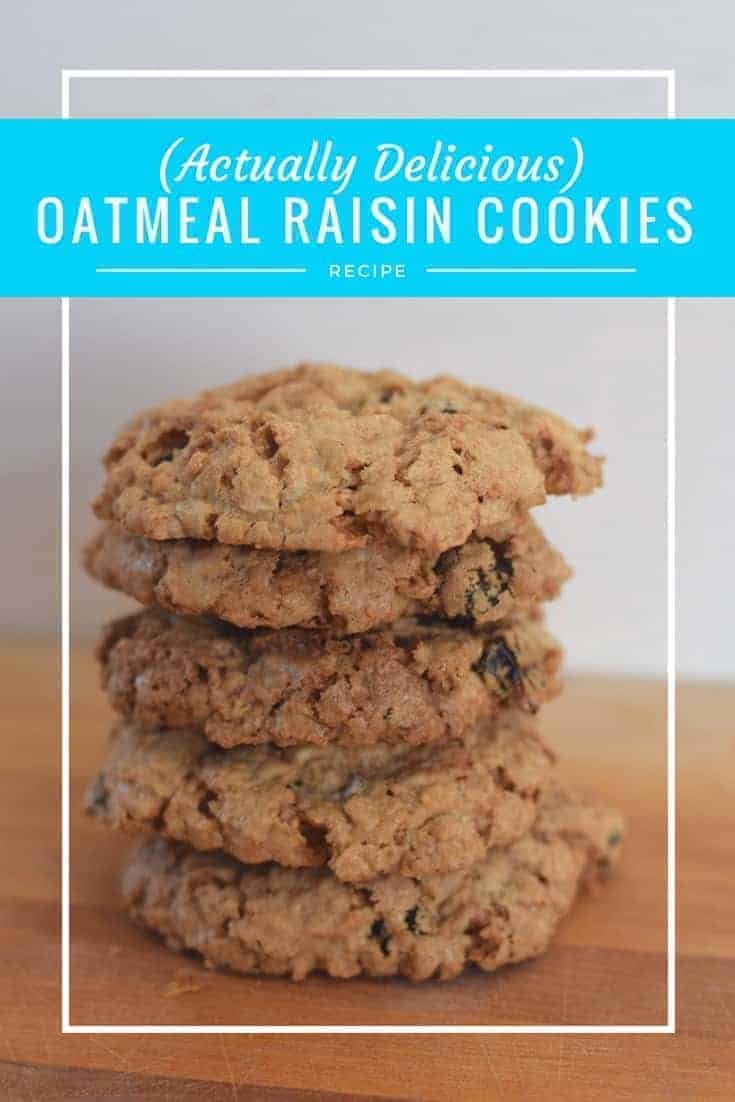 Homemade delicious classic oatmeal raisin cookies recipe. These soft and chewy cookies will convert anyone!