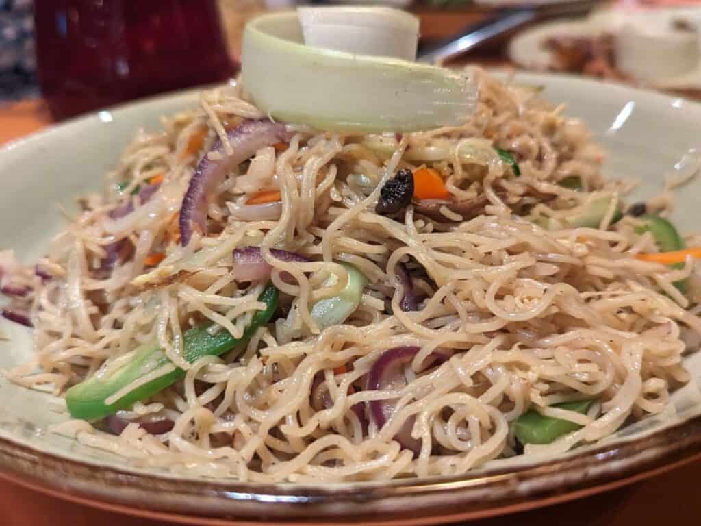 Image shows JiJi Asian Kitchen Hokka Noodles in a wide bowl.
