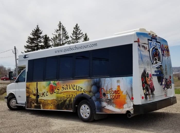Quebec City Island Food Tour bus