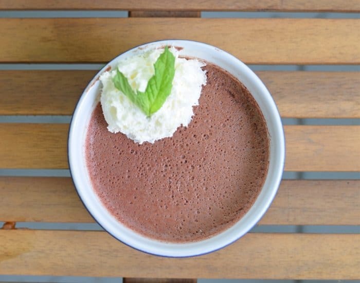 Simple cherry bavarian custard dessert