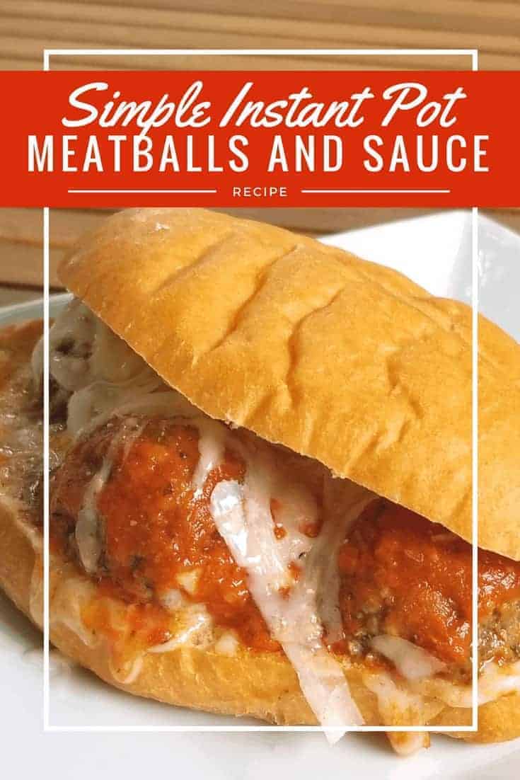 Instant Pot meatballs and sauce recipe. The most flavorful and EASY way to make homemade meatballs and marinara. Perfect for spaghetti or meatball sandwiches. Have leftover sauce? Use it on pizza for a recipe that has multiple uses for leftovers.