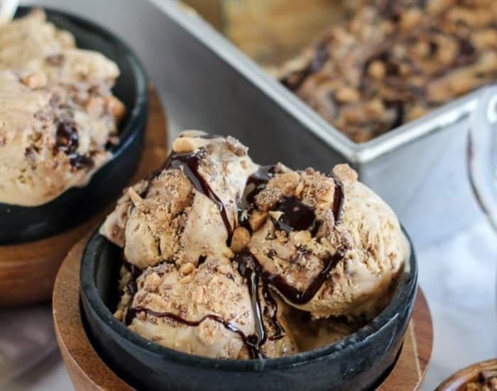 No Churn Coffee Toffee Fudge Ice Cream recipe