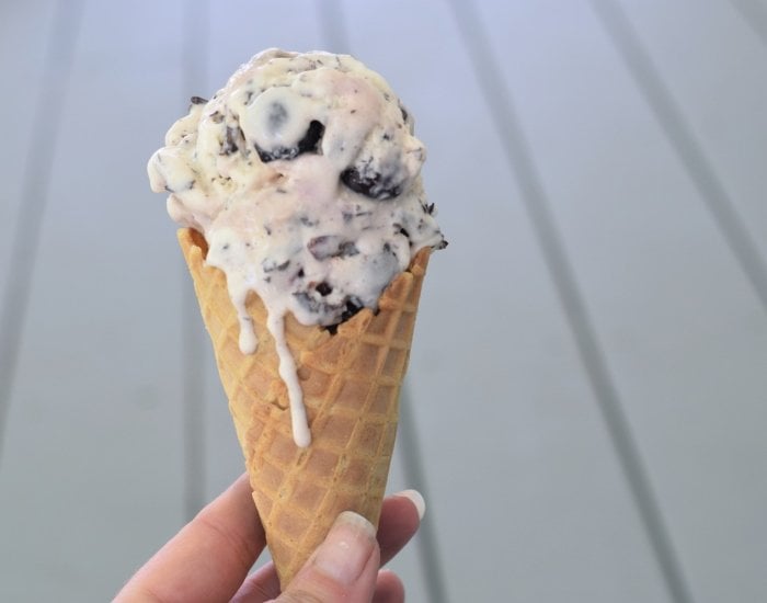 No churn ice cream cone