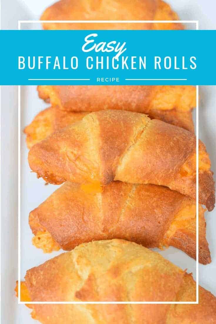 This simple buffalo chicken rolls recipe is a perfect appetizer. You can make it ahead of time, and it's plenty to share. This is a great potluck dish for a football party.