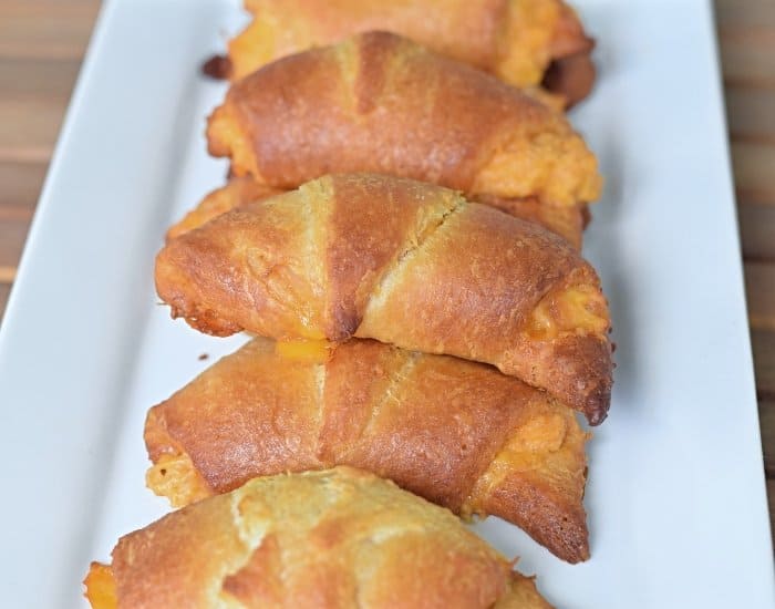 Tray of buffalo chicken rolls