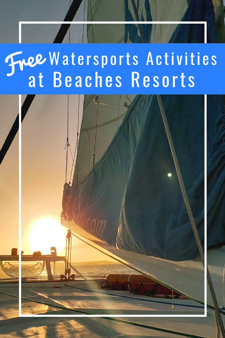 Beaches Resorts free water sports and activities. When they say all inclusive, they mean it. Check out all the fun you and your kids can have on your Caribbean vacation at Beaches Resorts with free sailing, snorkeling, and more. #Beaches #allinclusive #traveltips #vacation