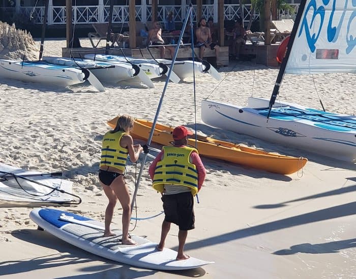 Beaches Resorts windsurfing lesson