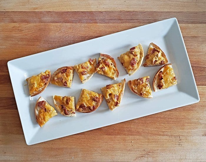 Platter of boozy bacon cheese bites