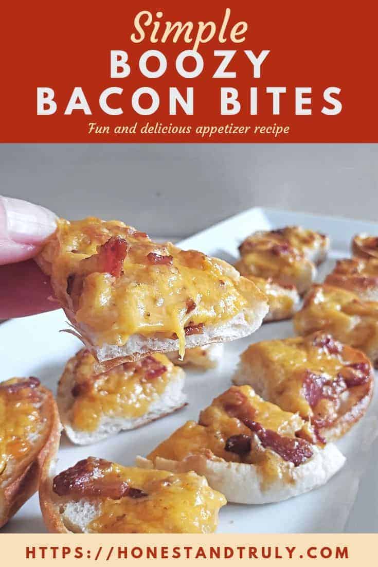 Boozy cheesy bite size appetizer