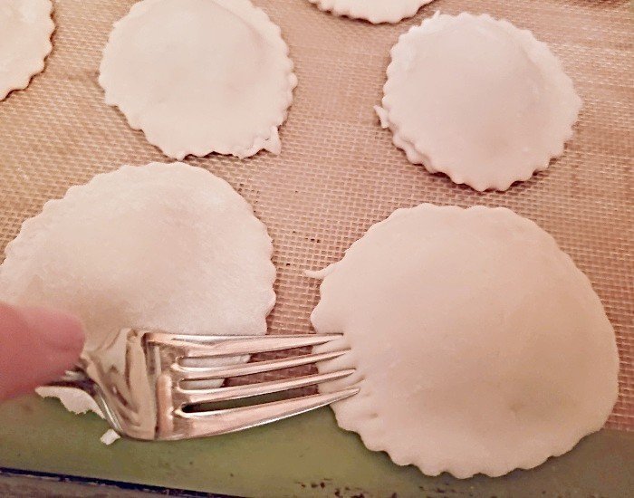 Use fork to crimp