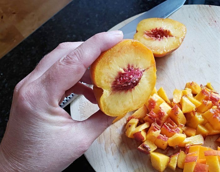 Easy peach pit removal