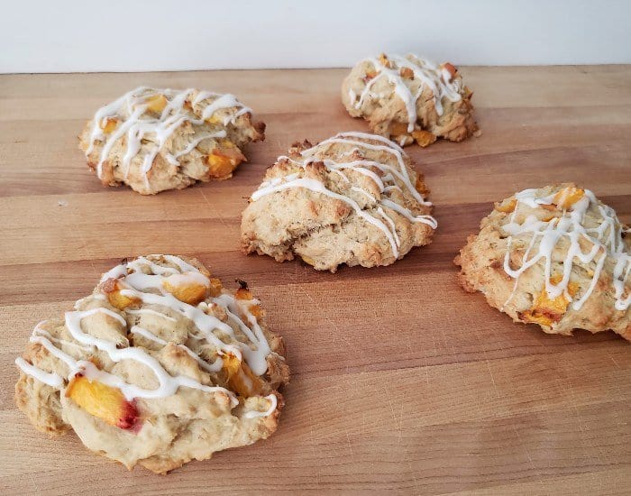 Fresh peach scones