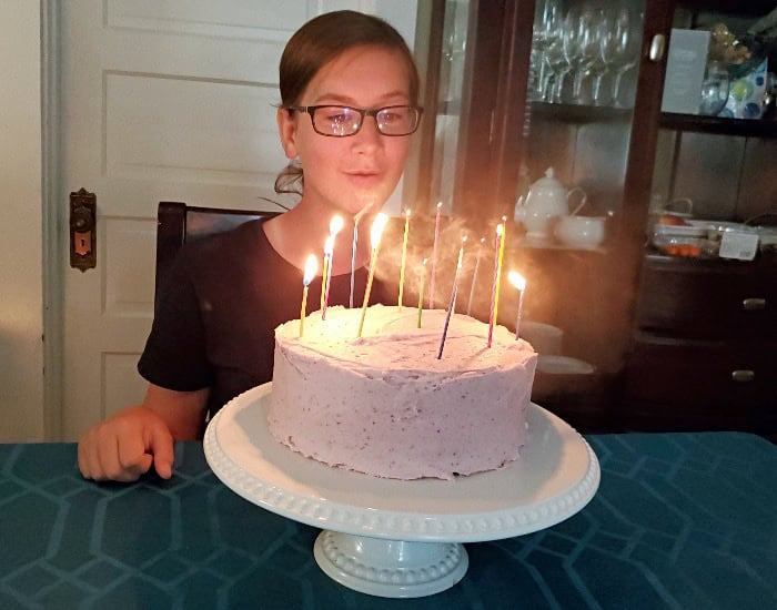 Blowing out candles