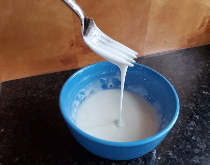 Mix glaze until smooth