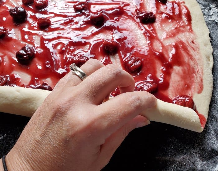 Roll dough from the end