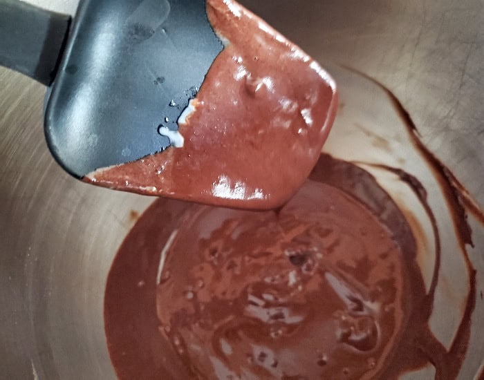 Stir ganache until smooth