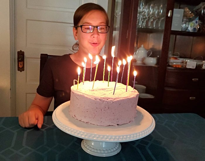 Blowing out candles