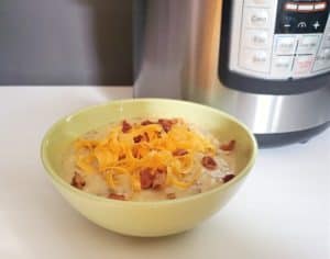 Instant pot loaded potato soup