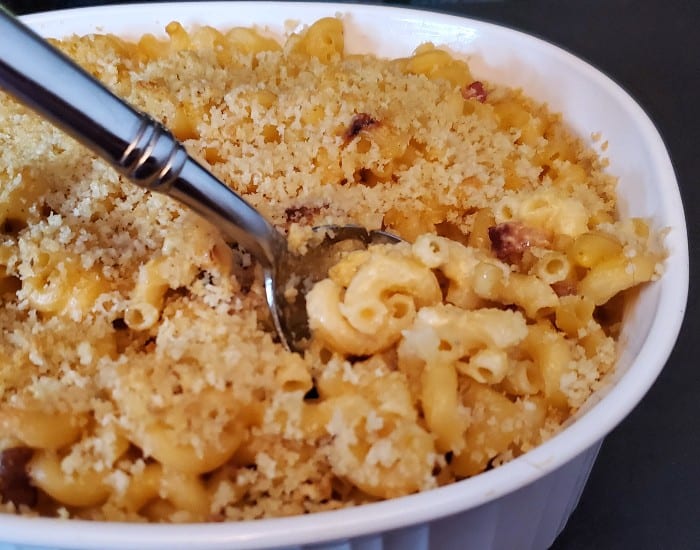 Fresh baked mac and cheese