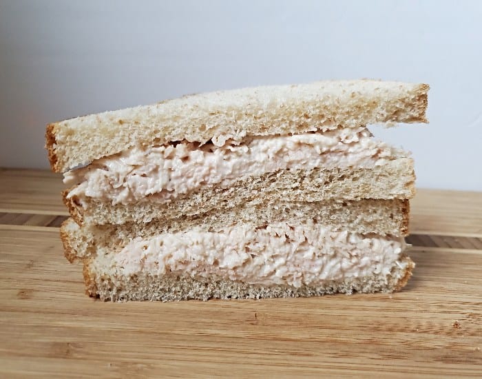 Canned chicken salad sandwich