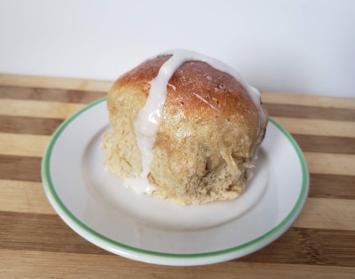 Fresh hot cross bun