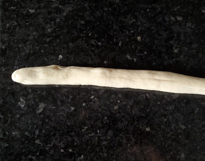 Roll dough into snake