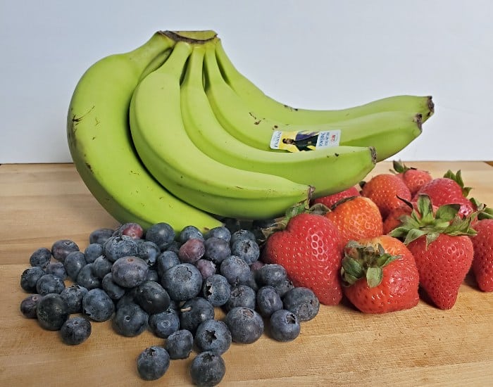 Ingredients for banana sandwiches