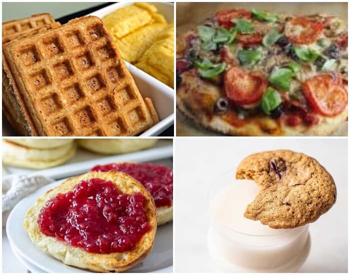 four examples of sourdough discard recipes