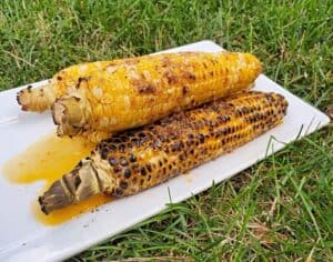 Plated chipotle grilled corn