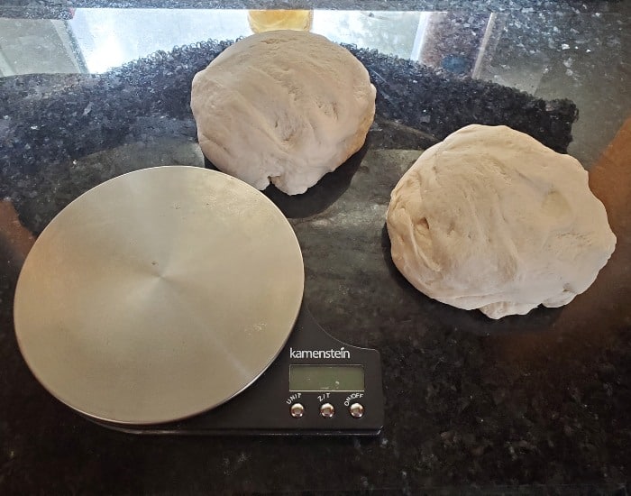 Two even dough pieces