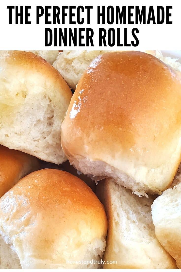 Closeup of yeast dinner rolls