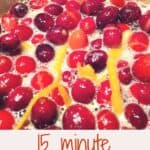 Cooking cranberries for sauce and oranges