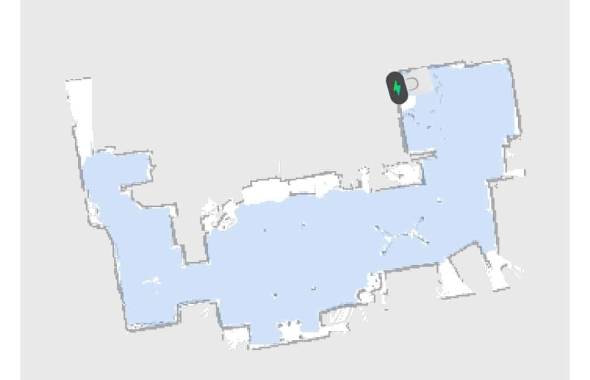 Map of a house in My Neato app.