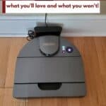 Overheat of a Neato vacuum with text The BEST Robot Vacuum in 2022 what you'll love and what you won't!
