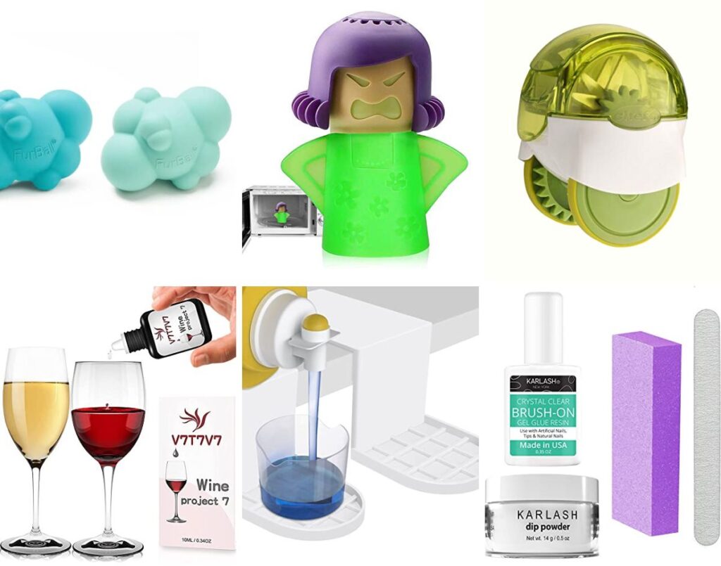 Collage of eight items that make your life easier.