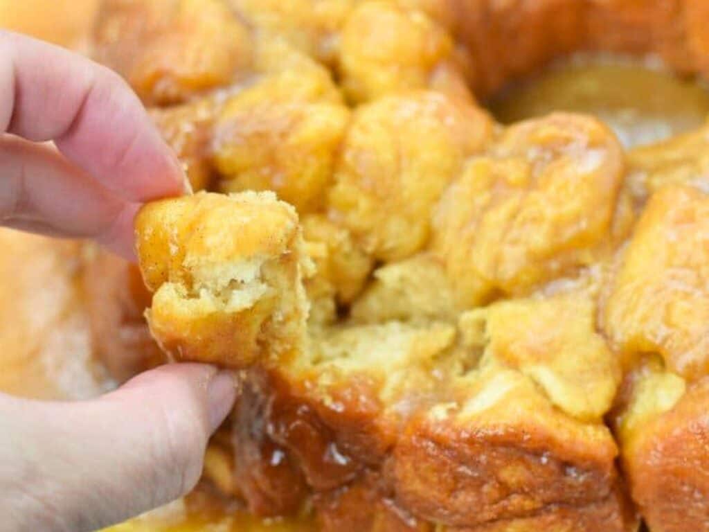 Image shows delicious monkey bread.