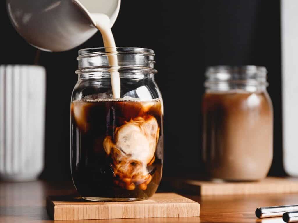 Image shows delicious iced coffee.