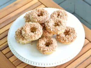 Image shows cereal topped donut recipe.