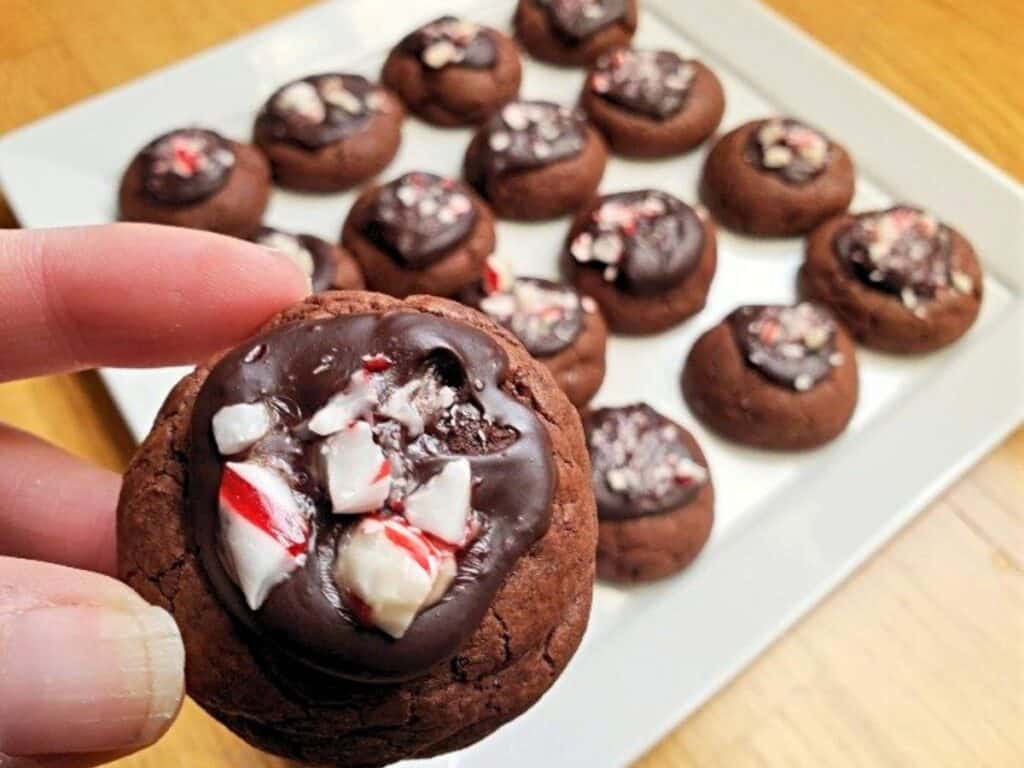 Image shows irresistible peppermint cookies.