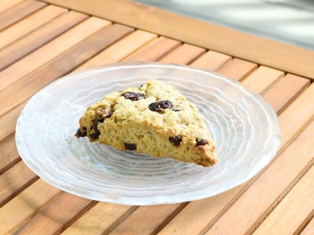 Image shows delicious cherry chip scones.
