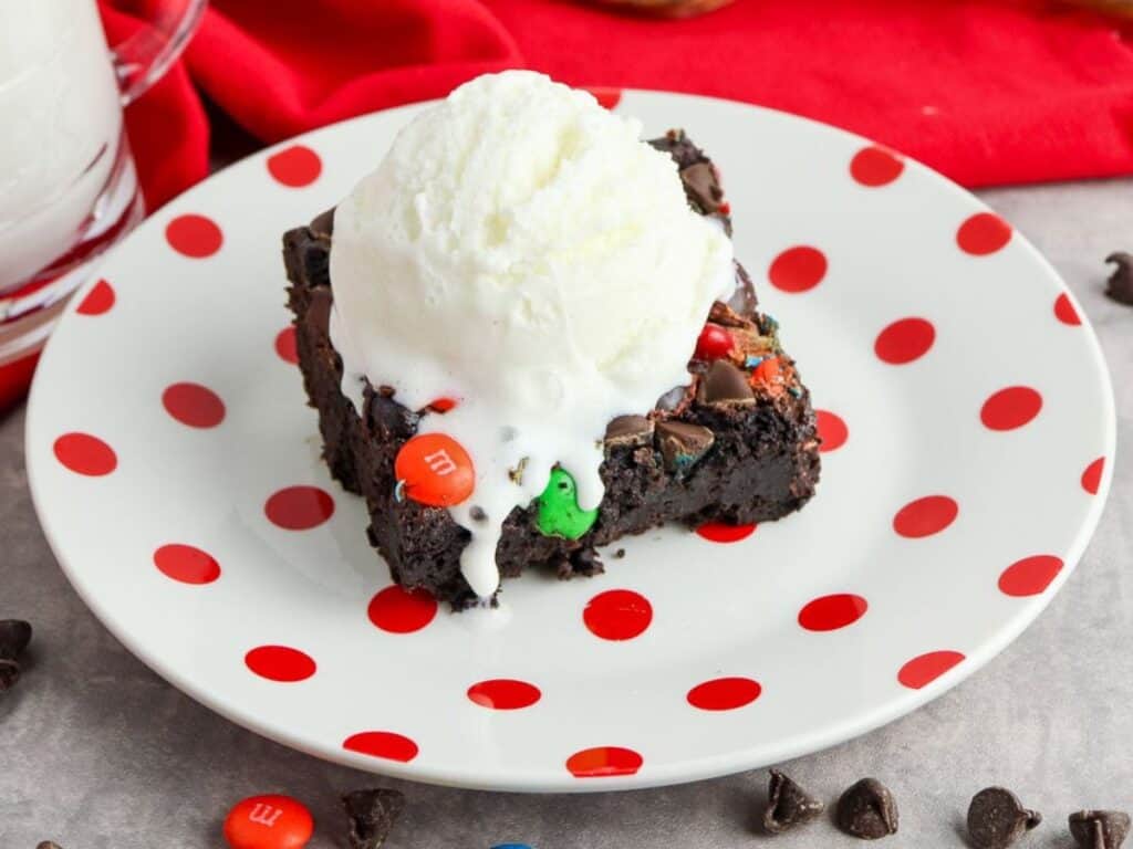 Image shows irresistible chocolate dump cake.