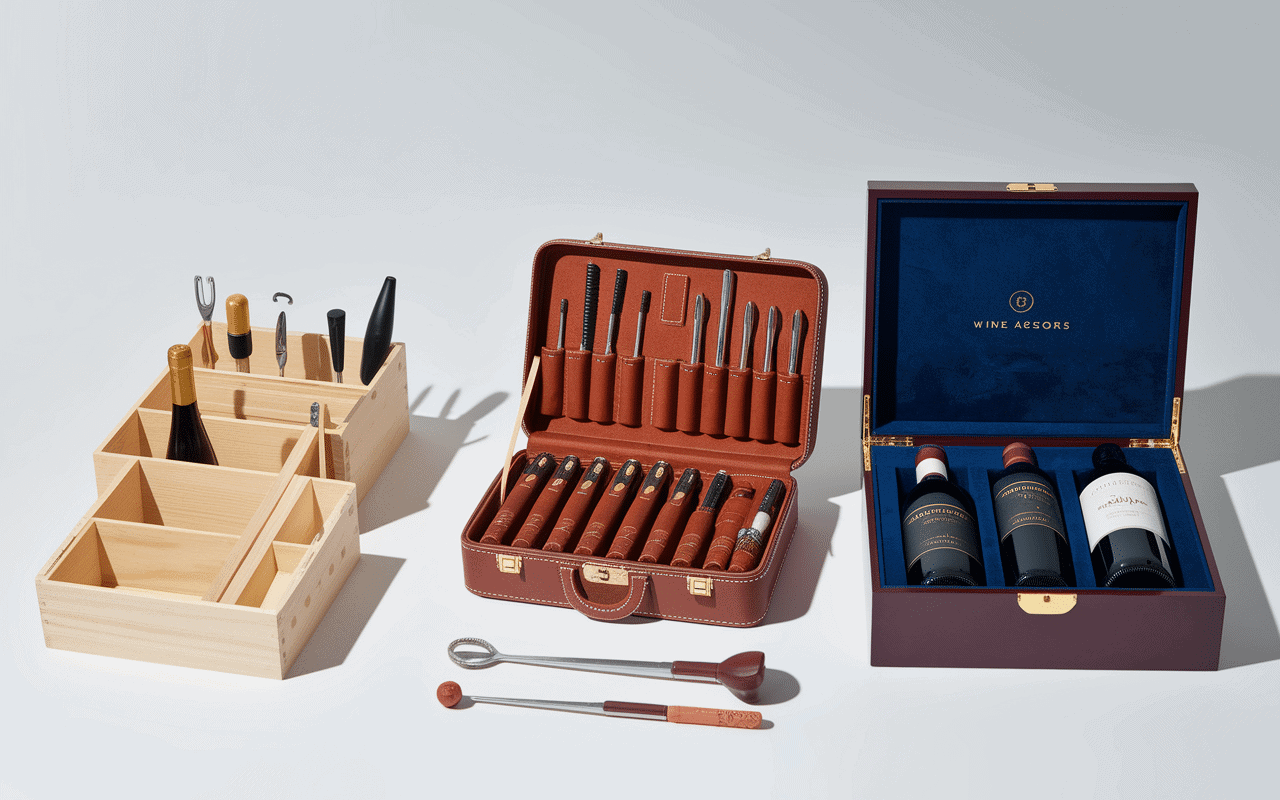 comparatif coffret accessoires pour vin basique complet luxe